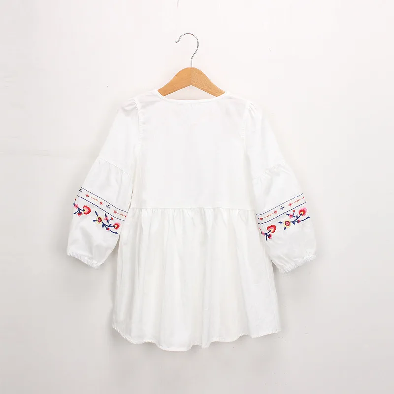 Spring And Autumn Girls\' Dress European American Long-Sleeved Embroidery Sweet Princess Dress Baby Kids Children\'S Clothing