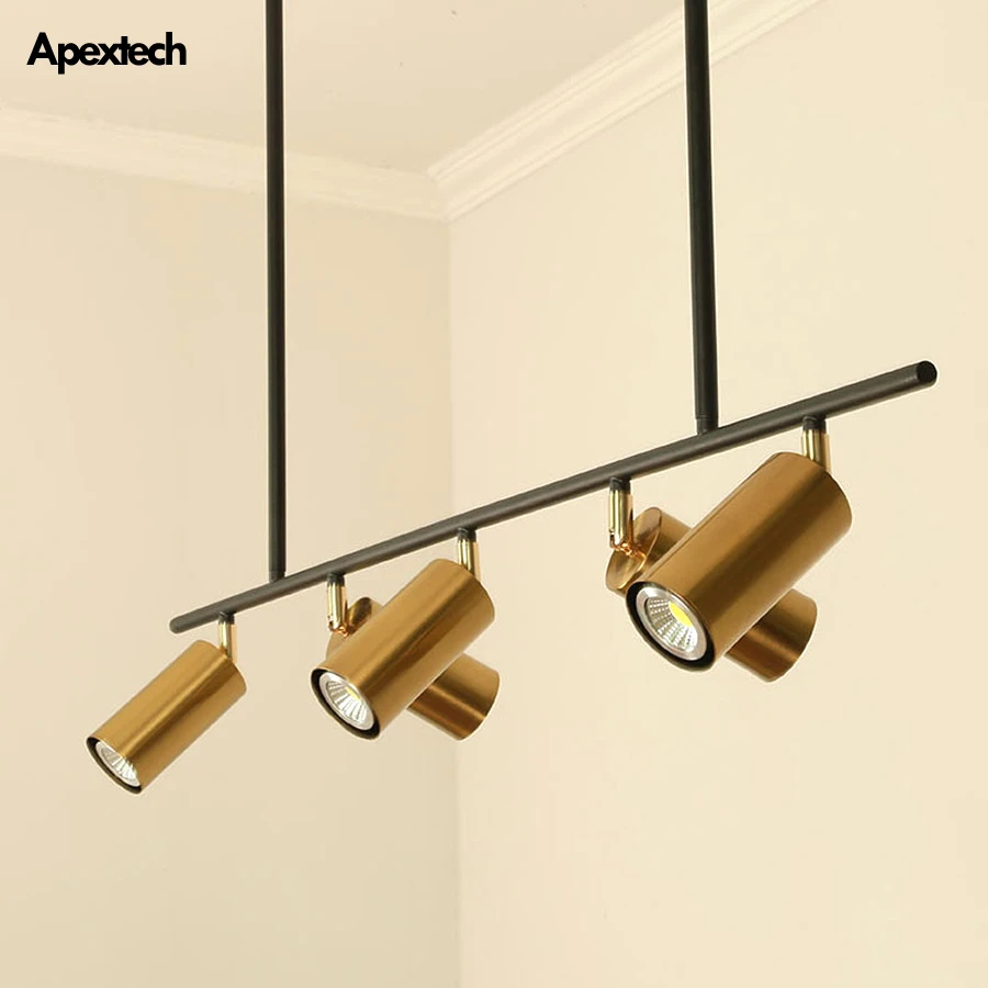 

Horizontal Suspension Chandelier LED Spotlight Nordic Modern Kitchen Table Ceiling Hanging Lamp Dining Room Chandelier