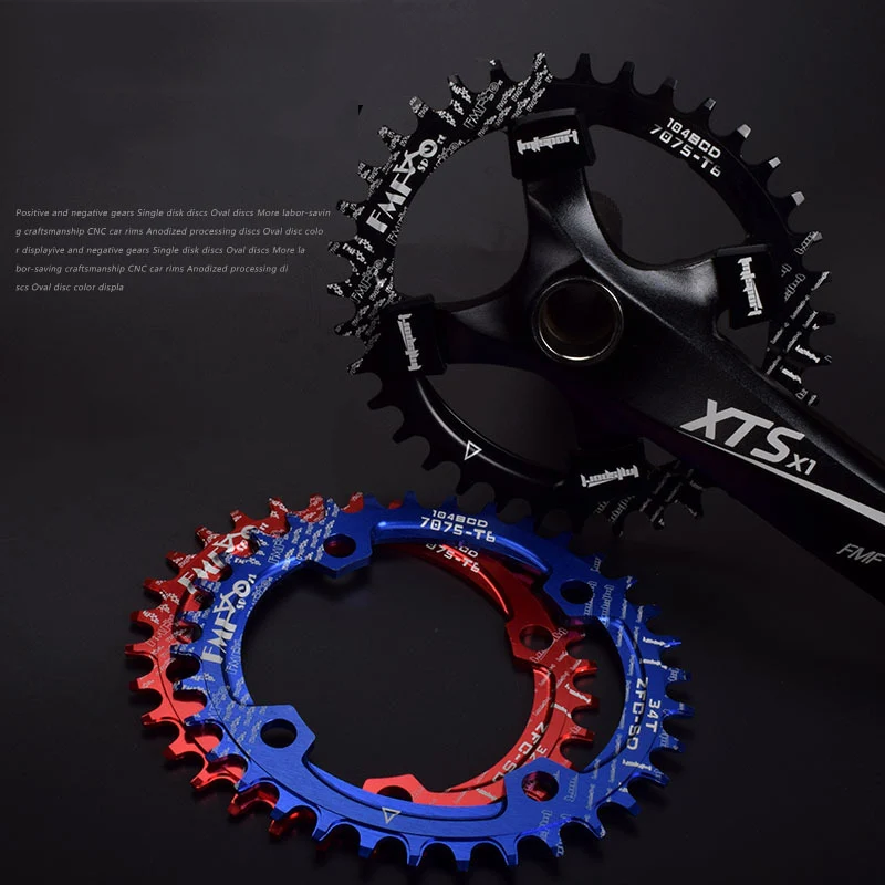 

MTB Road Bike Bicycle Chainring 96BCD 32T 34T 36T Aluminum Alloy Narrow Wide Circular Chainwheel Bike Crankset Singel Plate