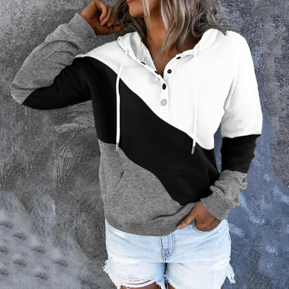 Lightweight Unique Color Block Warm Women Sweatshirt Thick Women Sweatshirt Color Block for Home