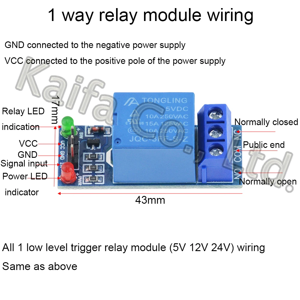 1PCS 5V 12V 24V Low Level Trigger One 1 Channel Relay Module Interface Board For PIC AVR