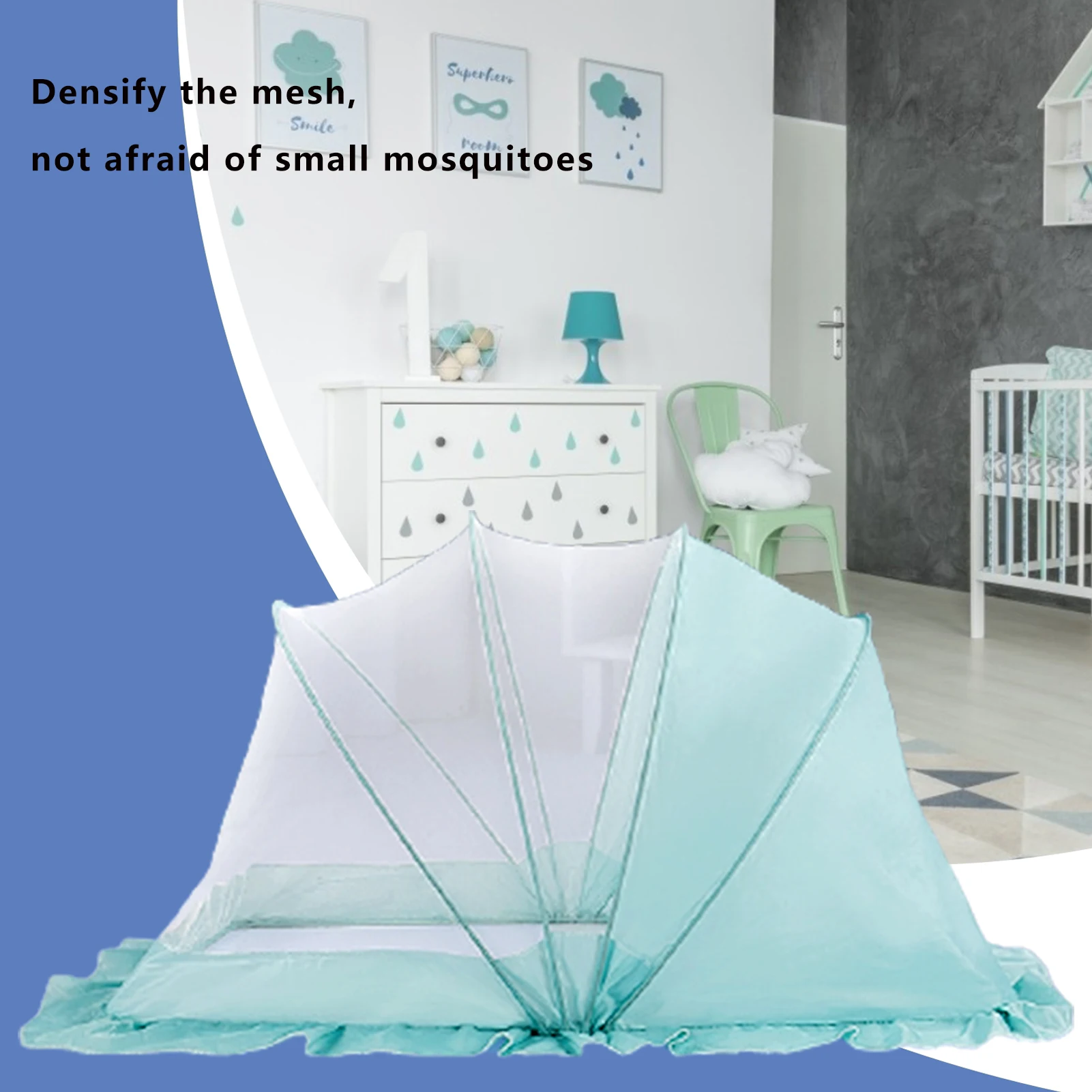 Cama plegable portátil para bebés y niños, tienda de red para Mosquitos, cojín para dormir, 2021