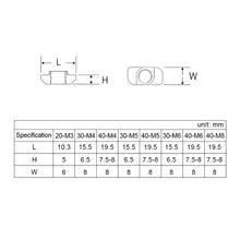 T-slot T-nuts for Aluminum 2020 Series #4