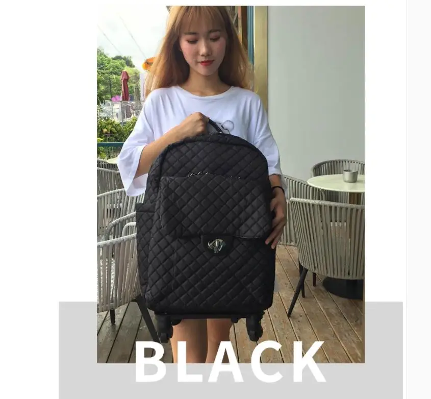 Rolling luggage bag for women 20 inch carry on Luggage bags Cabin travel Trolley Bags wheels Trolley Suitcase wheeled backpacks