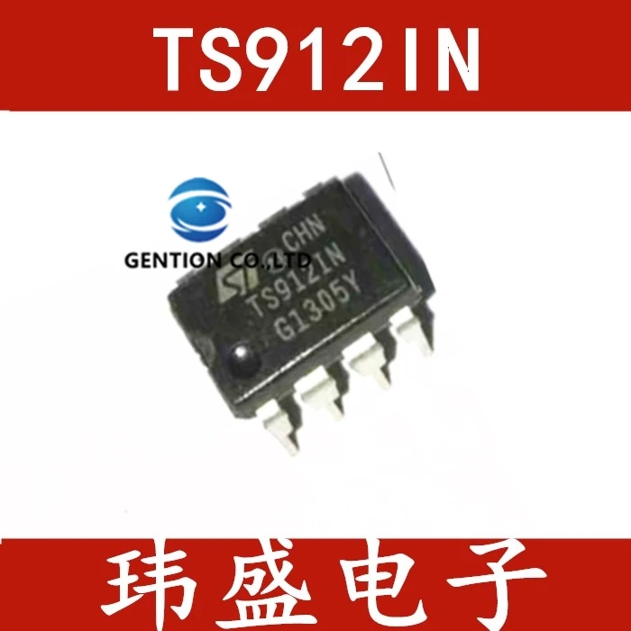 10PCS TS912 TS912IN DIP-8 TS9121N integrated operational amplifier IC chip in stock 100% new and original