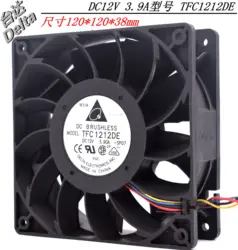 TFC1212DE 120mm DC 12V 5200RPM 252CFM dla koparka bitcoinów potężny serwer Case osiowy wentylator chłodzący