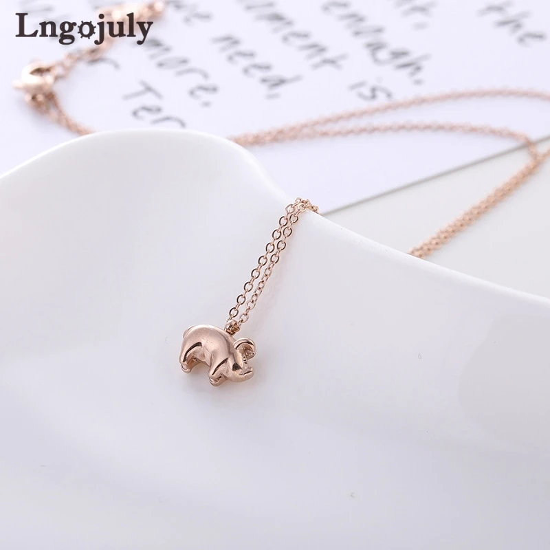 Fashion Women Necklaces Titanium Steel Pig Pendant Necklaces For Women Gril Anniversary Engagement Wedding Necklace Jewelry Gift