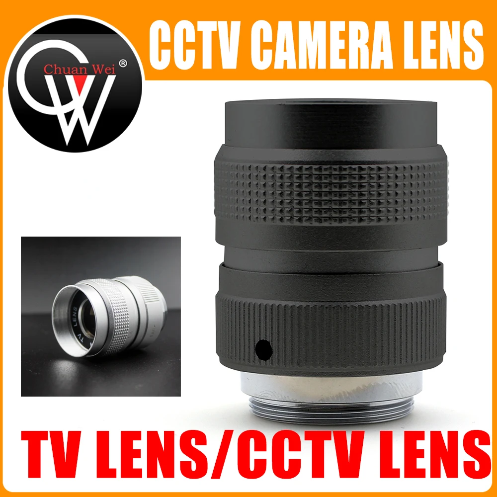 

Professional 25mm TV Lens / CCTV Lens industrial camera lens for C Mount Camera 25mm F1.4 in Black/Silver