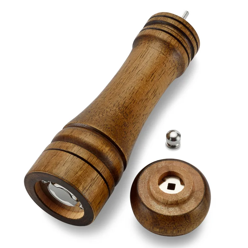 Manual Oak Wooden Pepper Mill, Salt Grinder, Kitchen Spice Tools