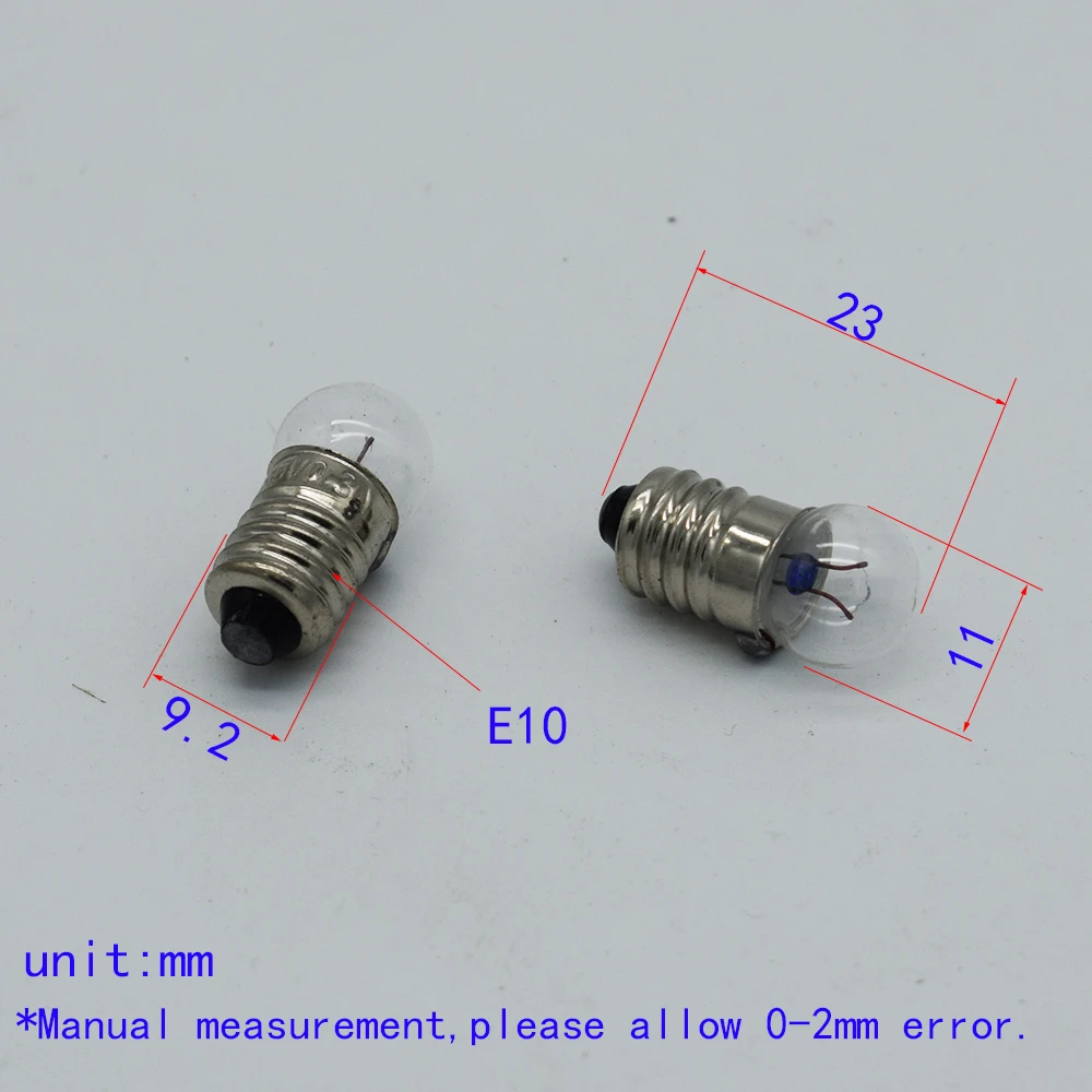 25 stücke 2,5 V E10 runde kleine glühbirne/experimentelle elektrische perlen/eders rc auto flugzeug roboter kinder spielzeug für jungen diy baby zubehör