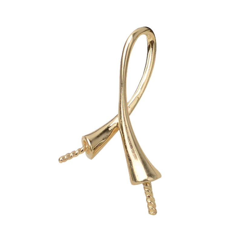 Hot Cheap Classical Real AU750 18K Gold Pendant Mountings Findings Jewelry Settings Accessories Parts for Pearls Beads Stones