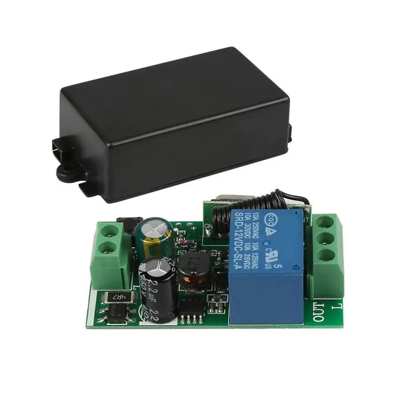 Uniwersalny 433 MHz AC 220V 1 kanałowy pilot przełącznik Mini bezprzewodowy moduł przekaźnika odbiorczego dla 433 MHz nadajnik RF garaż