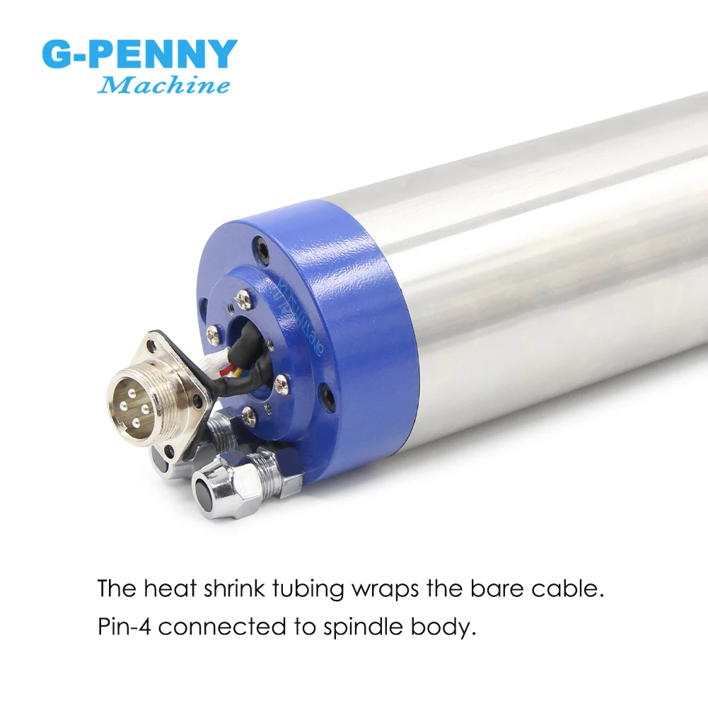 G-Penny D=65mm 1.5kw ER11 Water Cooled Spindle Motor 400Hz 24000rpm 4pcs Bearings Wood Aluminium Working Spindle For CNC Router