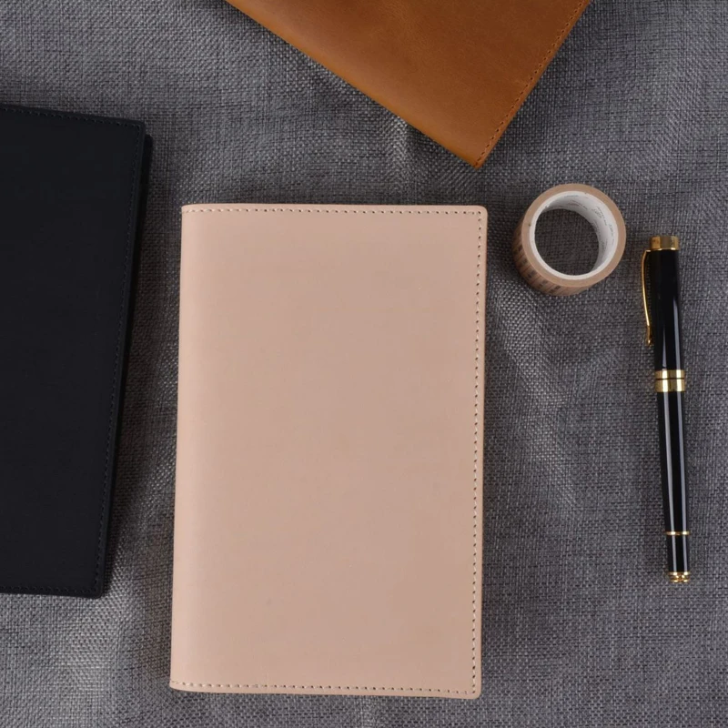 

Fromthenon Vegetable Tanned Genuine Leather Cover Notebook For HO-BO Planner Vintage Stationery Office And School Supplies