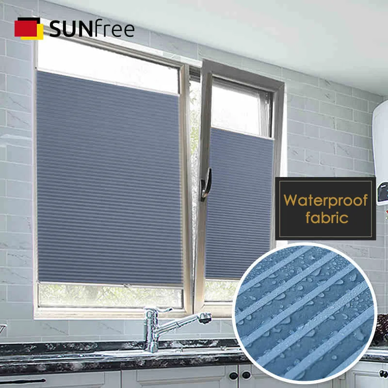 SUNFREE Side lock honeycomb blinds top down bottom up window shade waterproof fabric blinds for kitchen bathroom Custom size