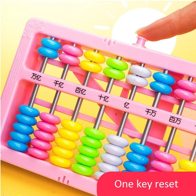 Portable Chinese 13 Digits Column Abacus Arithmetic Soroban Caculating School Math Learning Counting Tool Mathematics Beginners