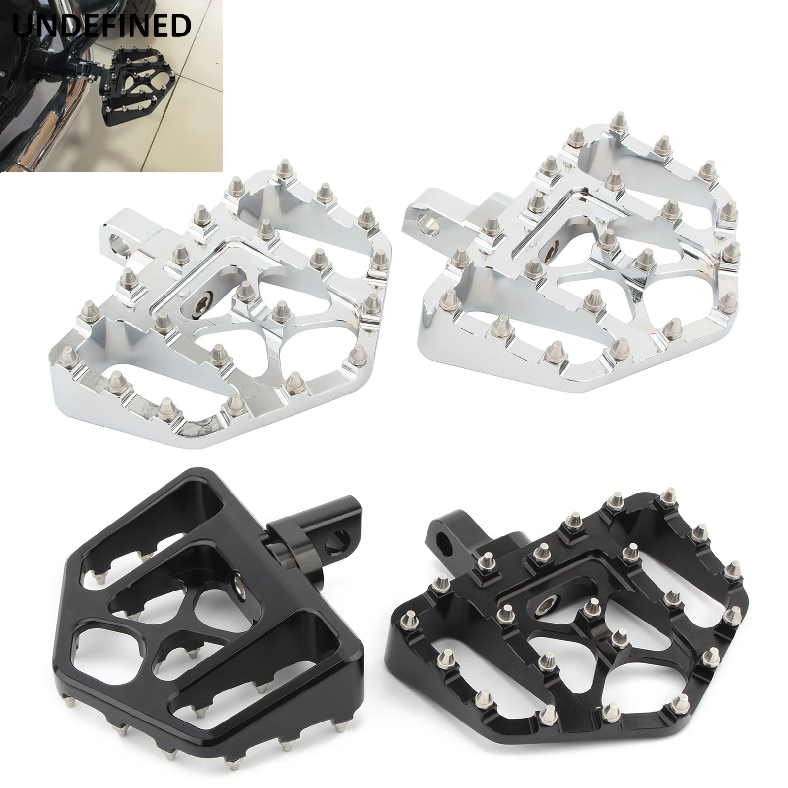 

MX Floorboards Foot Pegs Footrest Offroad Cushioned Pedals For Harley Sportster XL883 XL1200 2010-2021 Rocker FXCW FXS FXSB FXSE