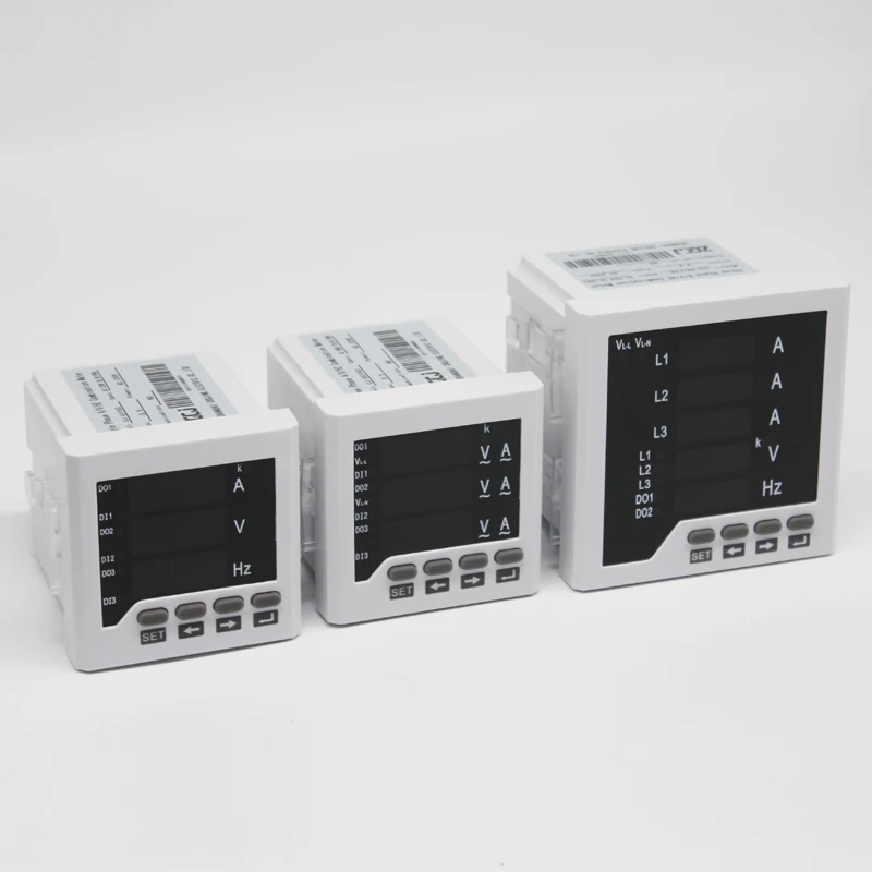 1 phase 3 phase multifunction digital panel meter A V Hz combination meter 450V 5A 45-65Hz