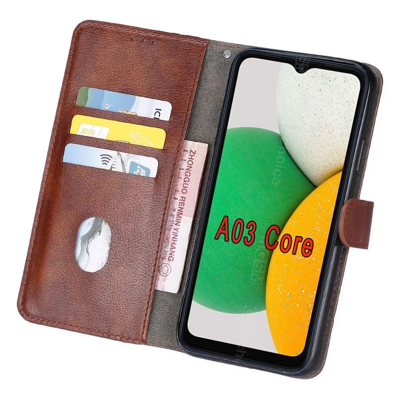 SM-A032F New Cover For Samsung Galaxy A03 Core Case Flip Leather Wallet Protective Etui Book On For Samsung A03 Core Phone Case