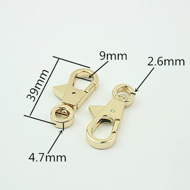 1pcs Metal Snap Hook Trigger Lobster Clasps Clips Spring Gate Leather Craft Tiny Pet Leash Bag Strap Webbing Keychain Hooks DIY