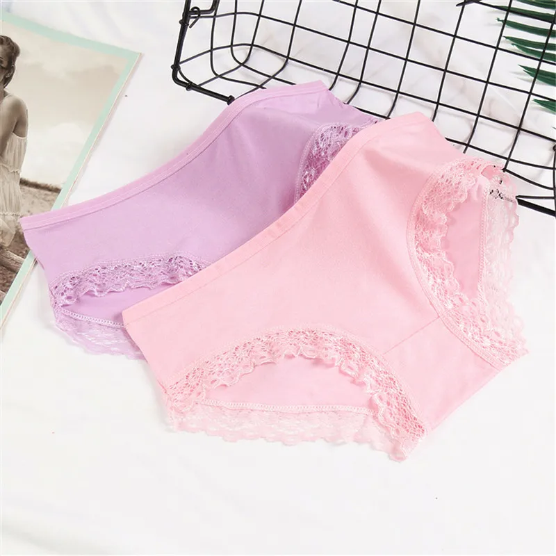 3 Pcs/Lot Girls Lace Underwear Cute Knot Soft Breathable Briefs Young Girl Panties Solid girl Briefs Children Clothes