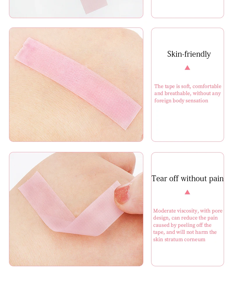 5 Rollen bunte Wimpernverlängerungs-Tapes, weiches, medizinisches, atmungsaktives PE-Klebeband für falsche Wimpern, Patches und Make-up-Tools – Detail 5