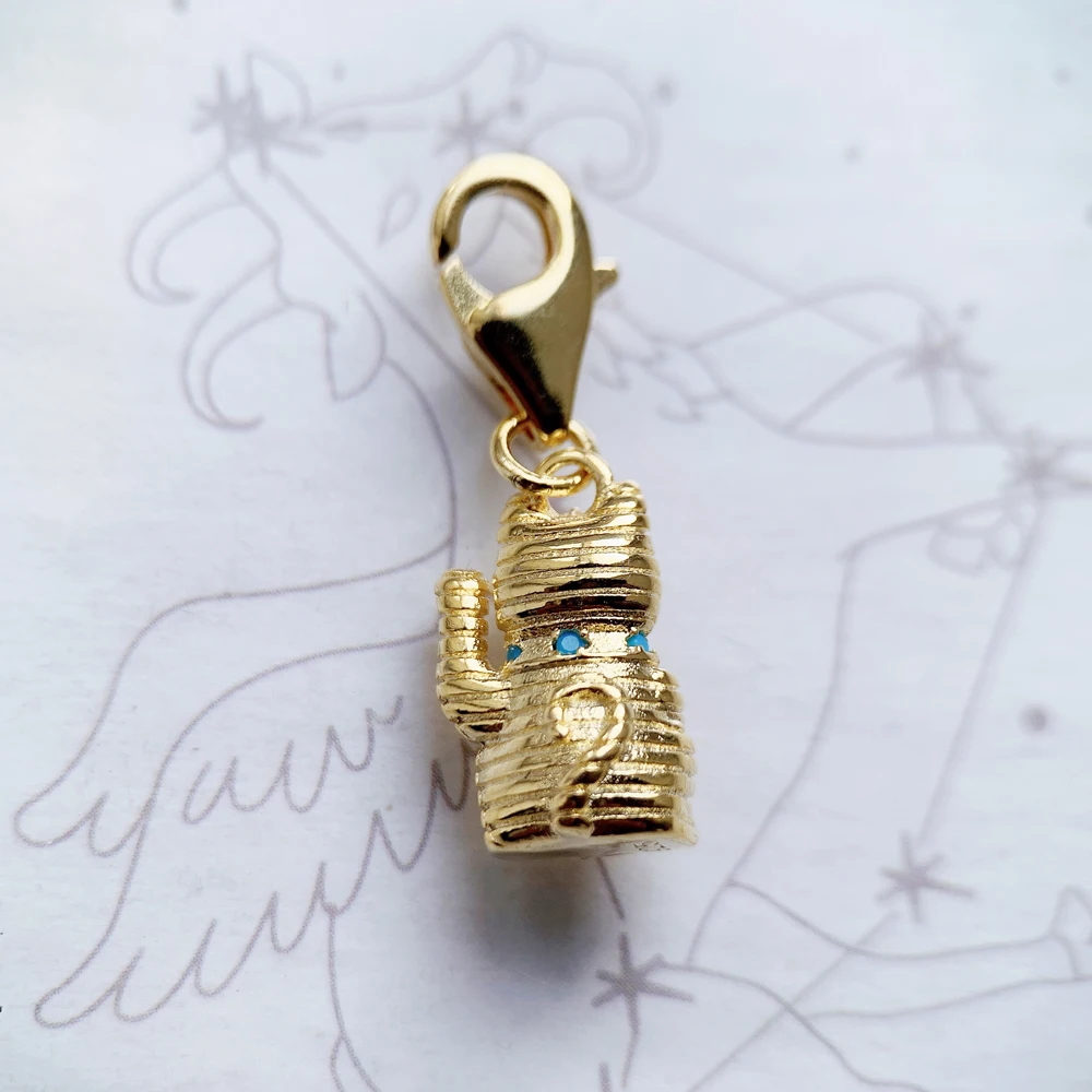 Wink Cat Dangle Charm 2022 Spring Brand New 925 Sterling Silver Lucky Pendant For Women Men