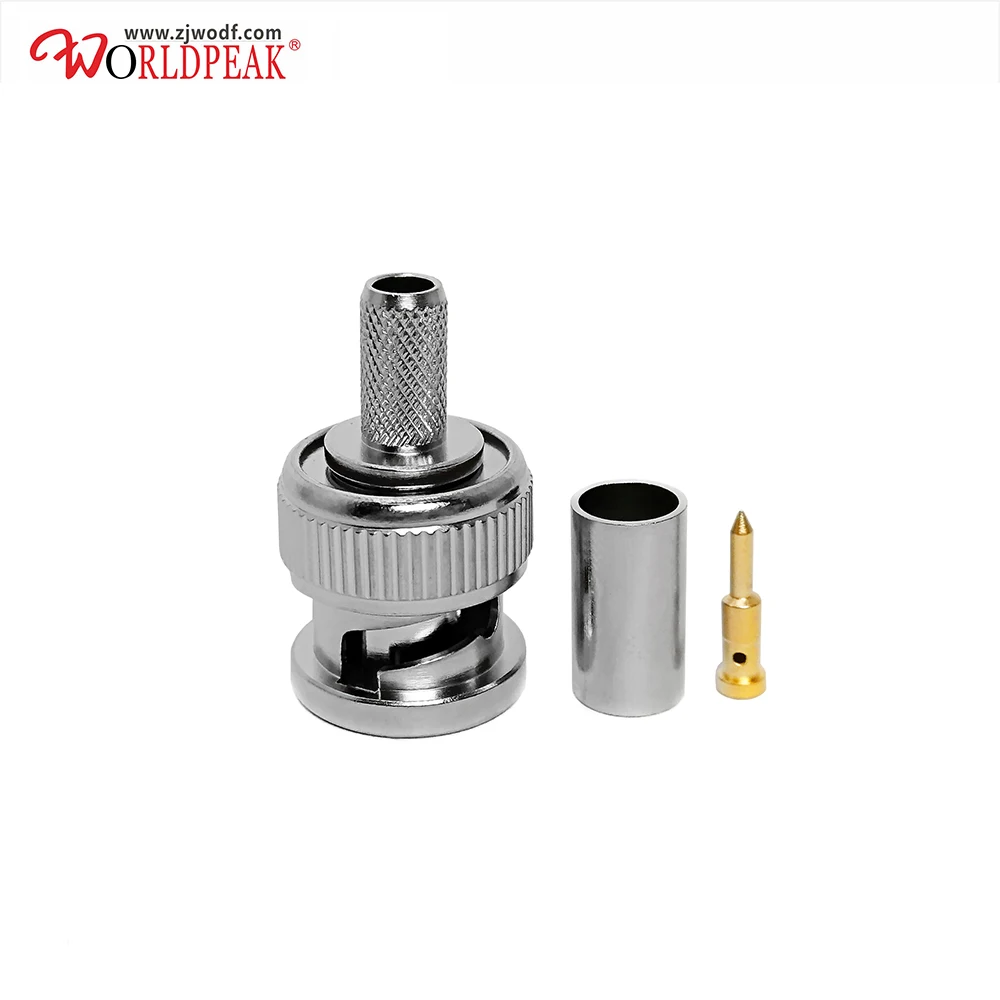Free shipping 10pcs bnc male crimp RF connector for H155