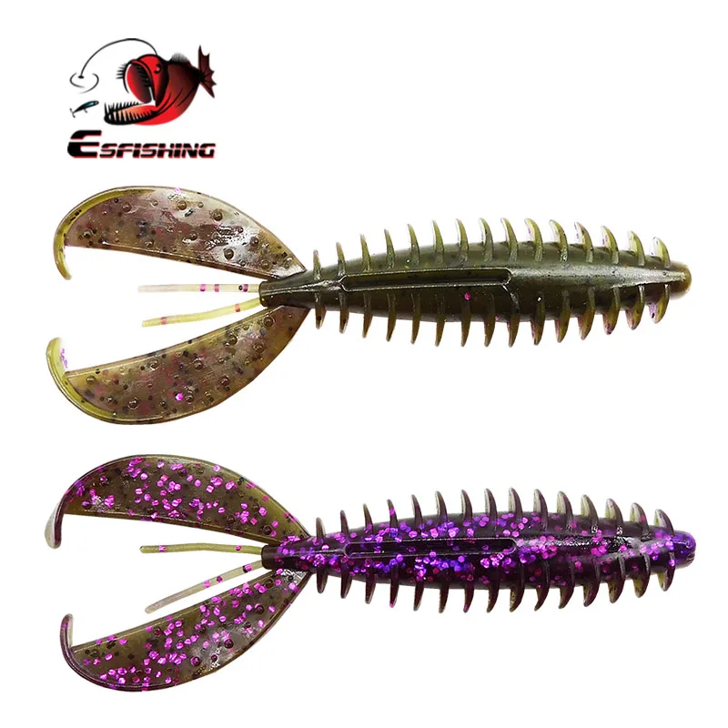 

ESFISHING NEW Fishing Lures Chunk Craw 6pcs 110mm Wholesale Soft Baits Wobblers Trolling Bass Wobblers Sinking with Salts