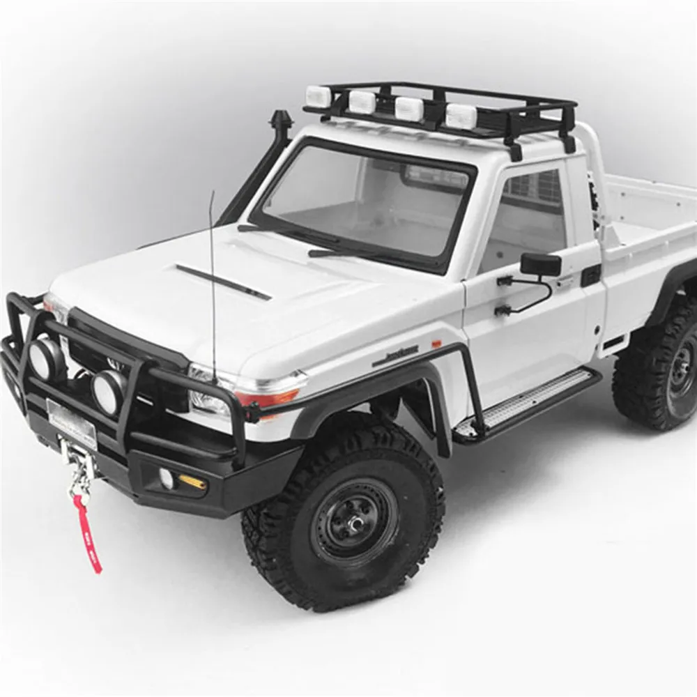 Metal Roof Rack Luggage Carrier with Spotlight for 1/10 ARB RC4WD KILLERBODY LC70 RC Car Body Accessories