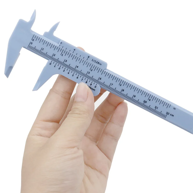 0-100mm /120mm Mini Plastic Sliding Vernier Caliper Gauge Measure Tool Ruler
