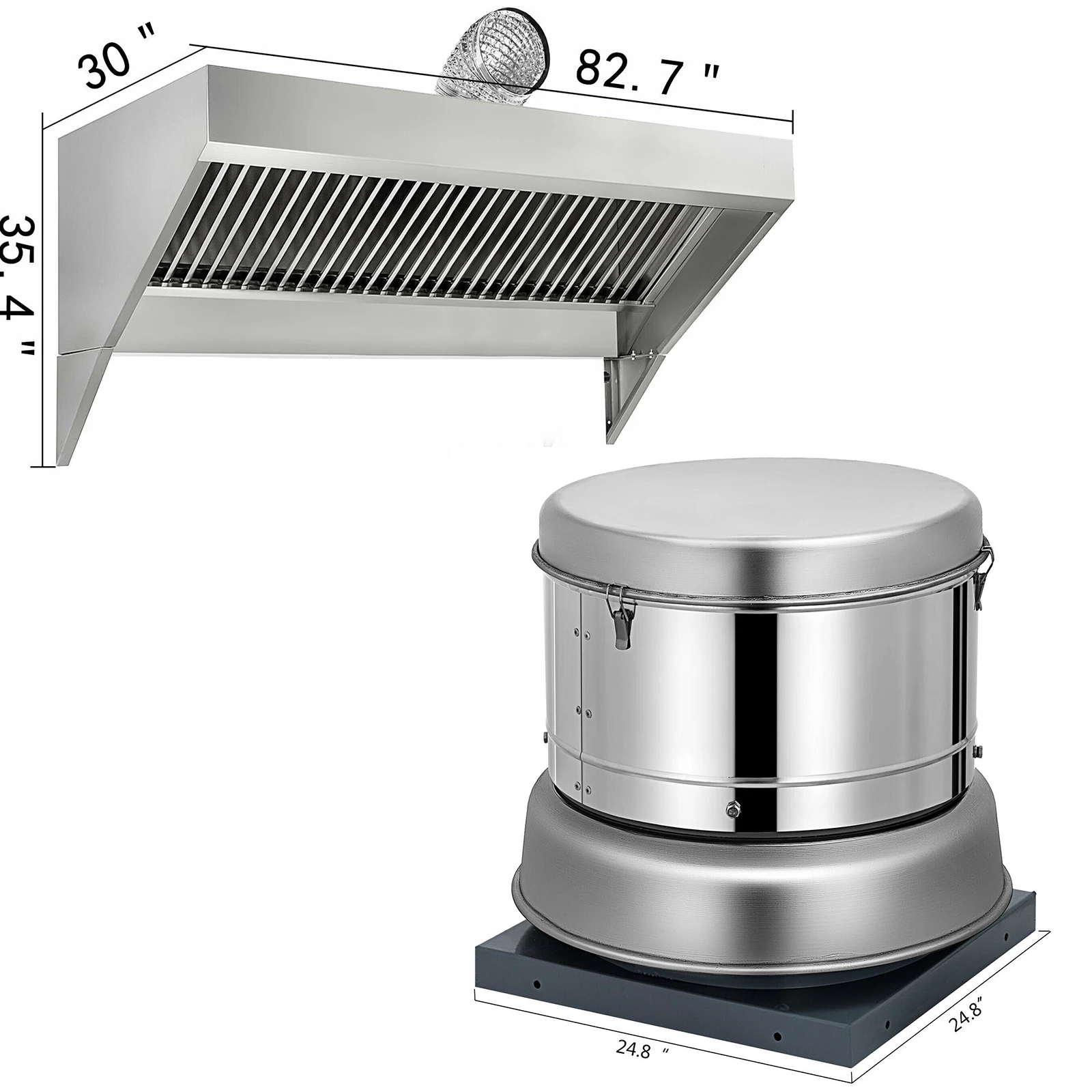 VEVOR Commercial Kitchen Food Truck Concession Trailer Hood/Roof Ventilation Fan Remove Large Amounts of Smoke  for Motor Homes