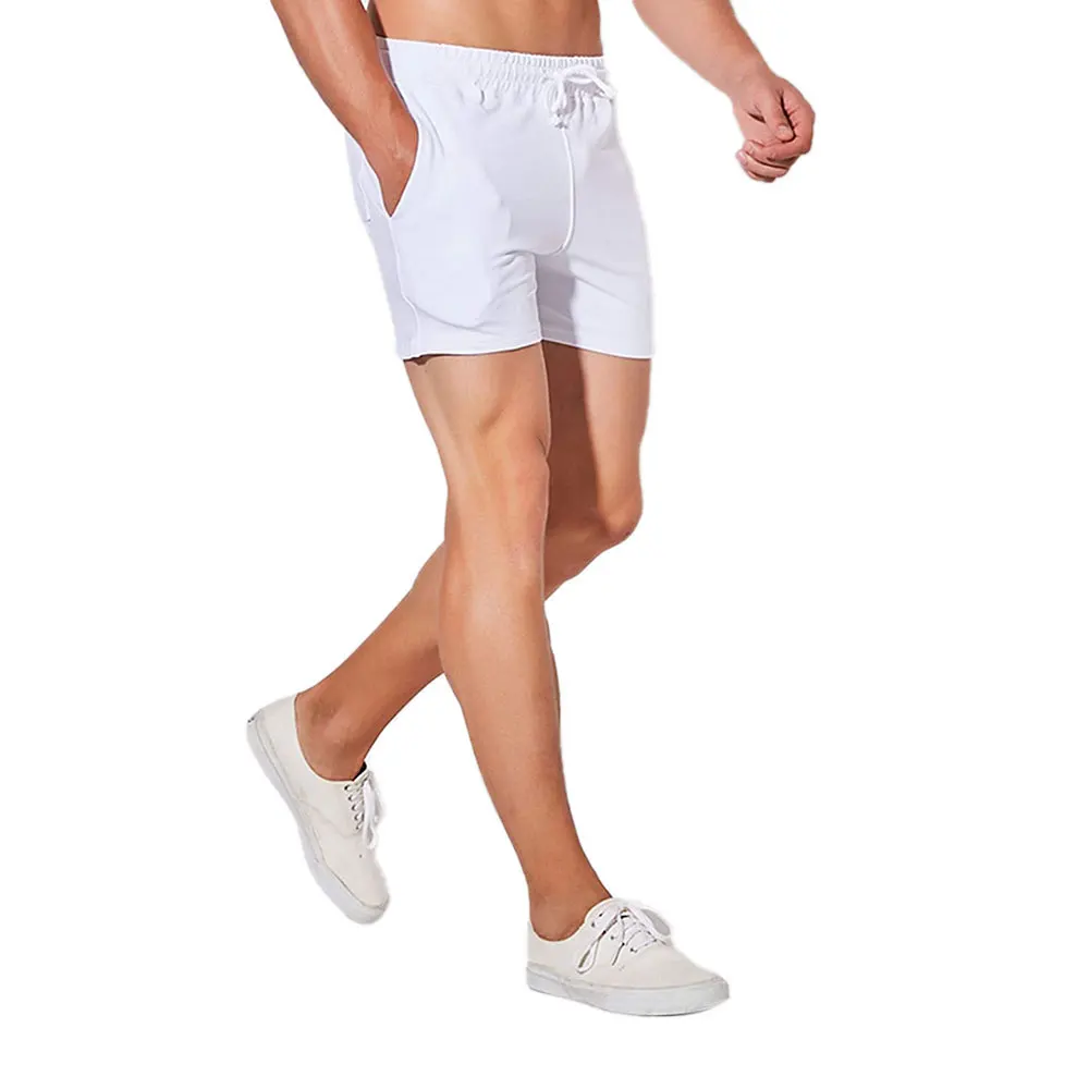 Pantalones cortos de chándal para hombre, ropa interior informal de Color sólido, para gimnasio, correr, entrenamiento, 2020