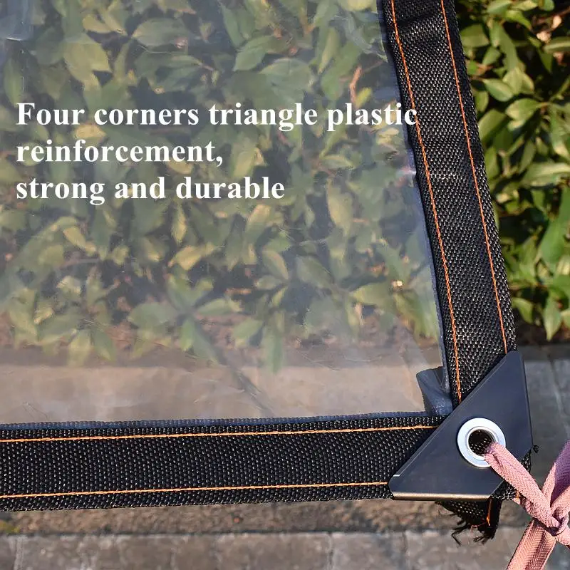 0.12mm Tarpaulin PE Transparent Rainproof Cloth Balcony Greenhouse Film Succulent Plants Cover Garden Canopy Household Dustproof