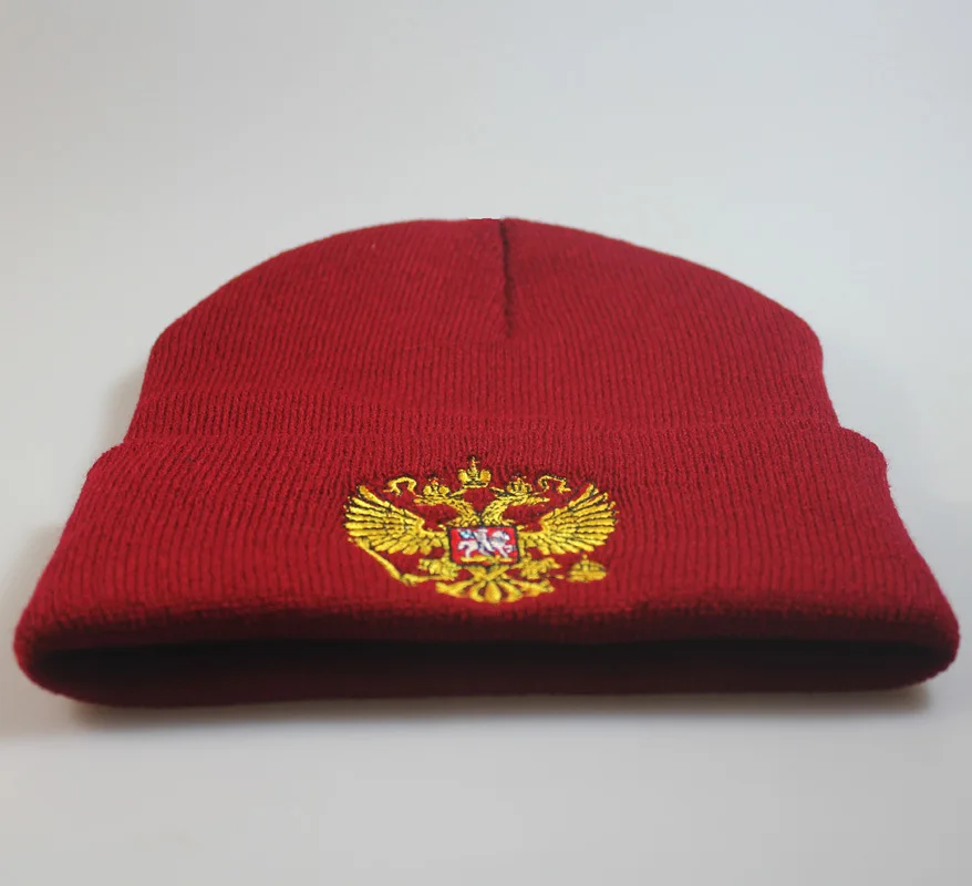 National Emblem of Russia Hats for Unisex Winter Keep Warm Hat kniting Male / Ladies Elegant Hat