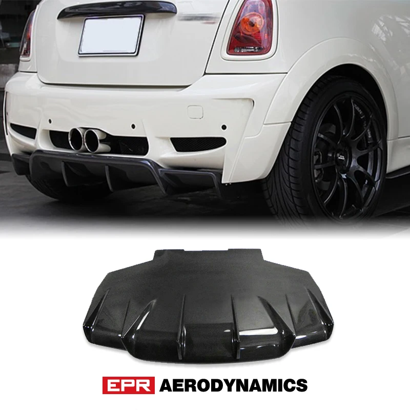 

For Mini R56 Cooper S AG Style Mini Cooper 11y~ R56 Duell Rear Bumper Diffuser Carbon Fiber Rear Bumper Under Diffuser