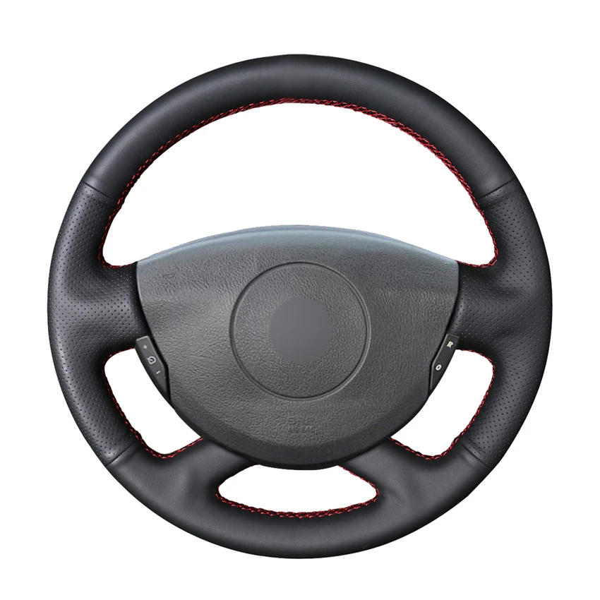 Black PU Artificial Leather Steering Wheel Cover Braid for Renault Laguna Trafic Vel Satis Espace Grand Nissan Primastar Vivaro