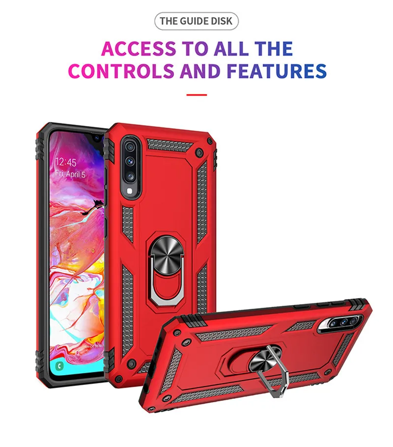 

For Samsung A70 Case A70S Magnet Car Ring Stand Holder Cover for Samsung Galaxy A70 A 70 70s SM-A705FN/DS 6.7'' Coque funda capa