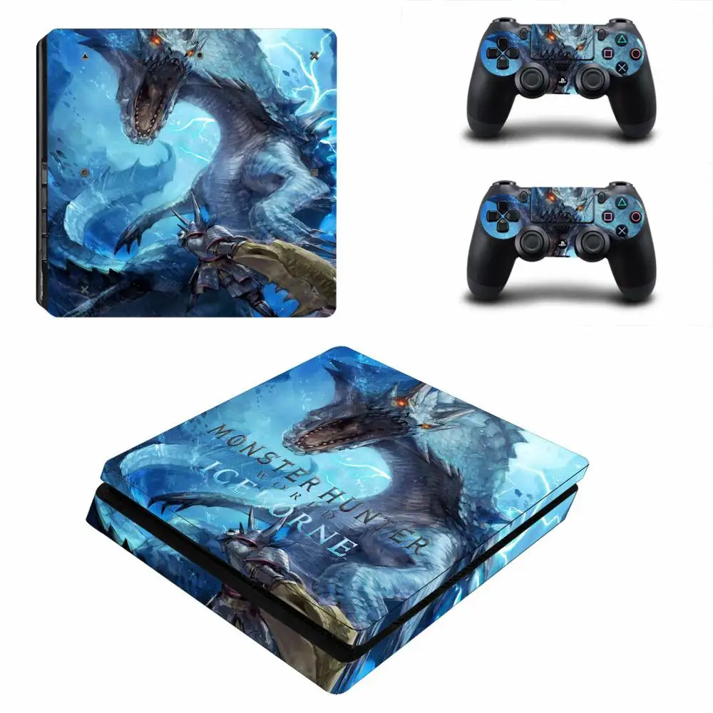 Monster Hunter World Iceborne PS4 Slim Skin Sticker For PlayStation 4 Console and Controllers PS4 Slim Skin Sticker Decal