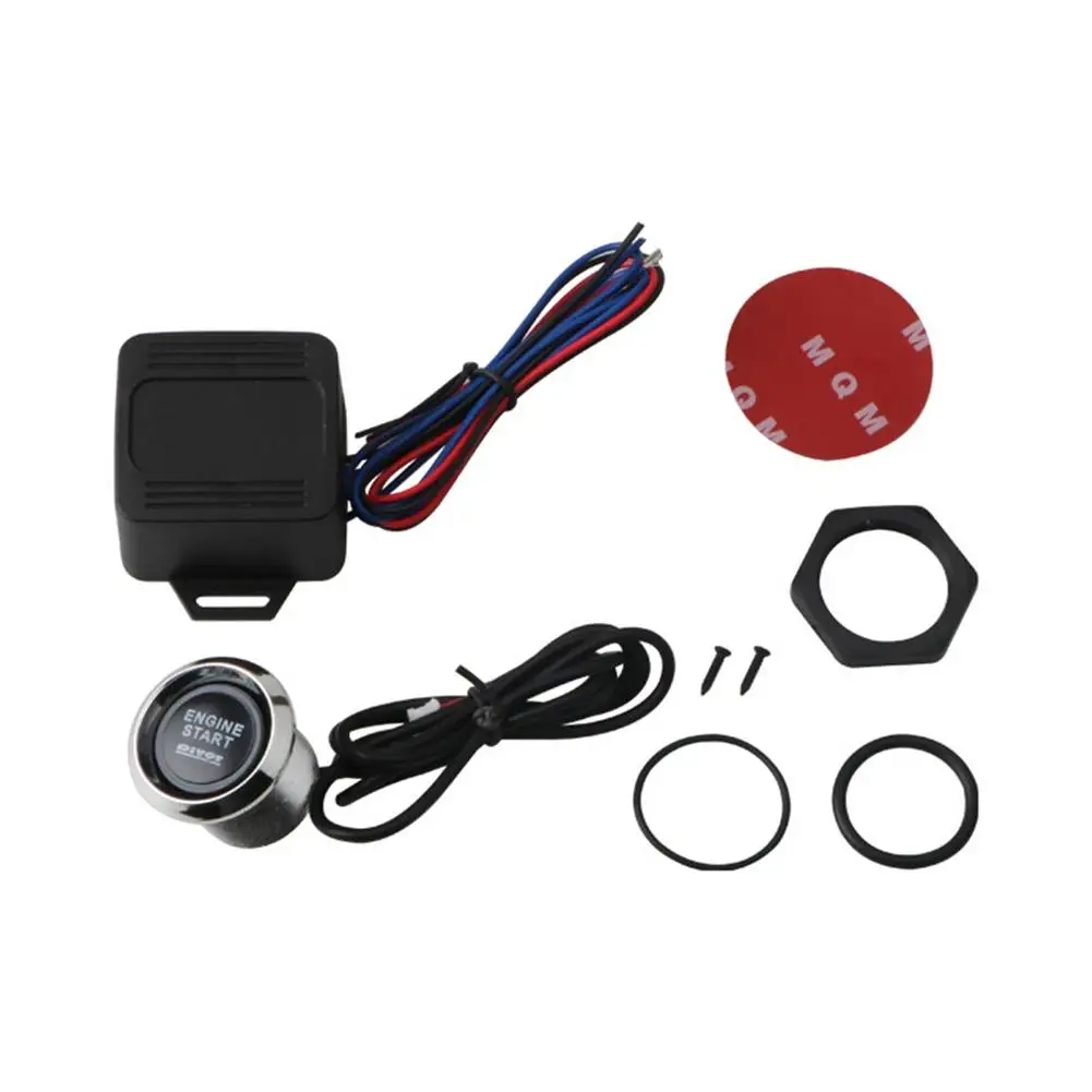 Universal 12V Car Keyless Entry Engine Start Alarm System Push Button Starter Stop Auto Accessories