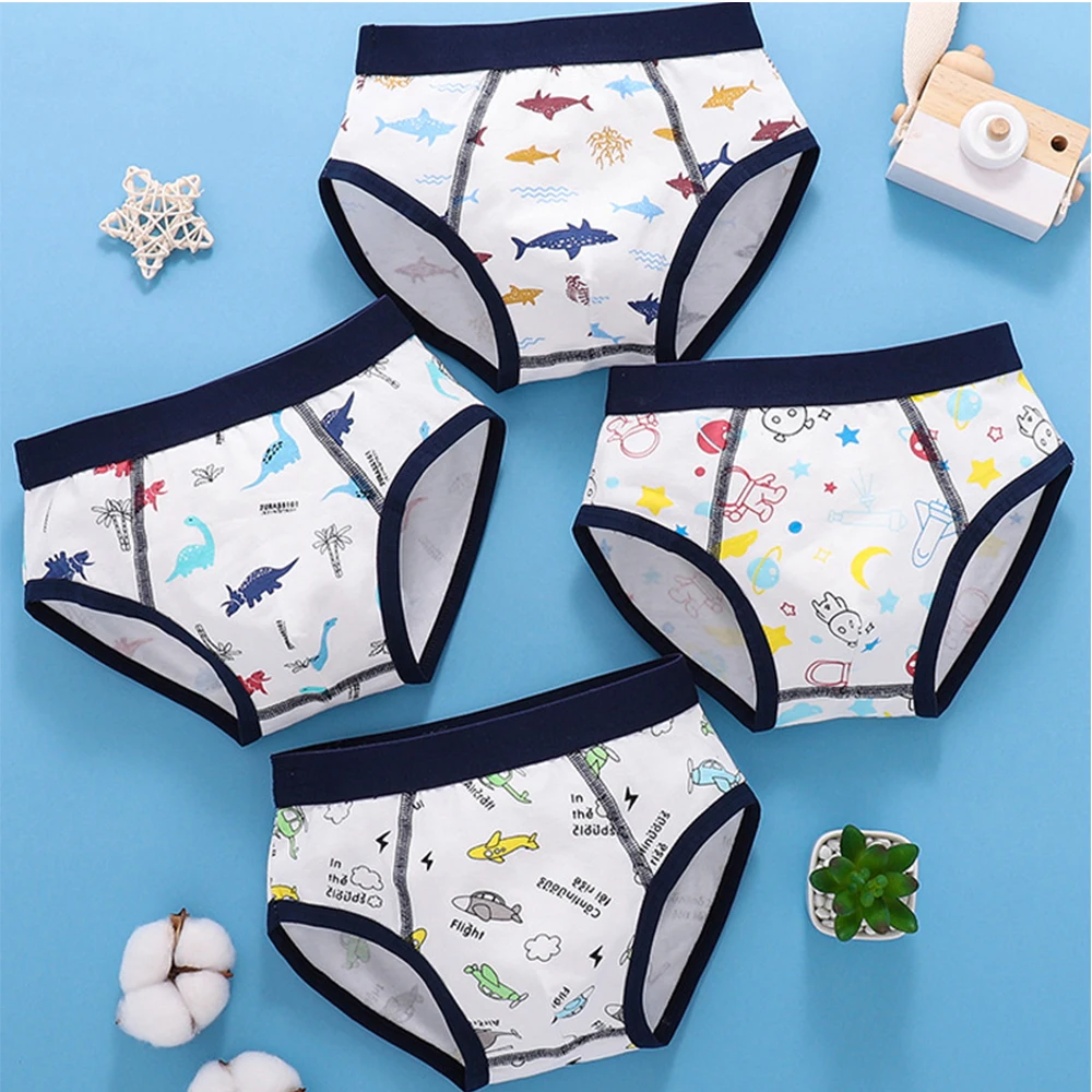 Children Boys Boxer Briefs Cotton Underwear Small Medium Big Boys 12-15 Years Old Teenager Shorts Breathable M L XL 2XL3XL