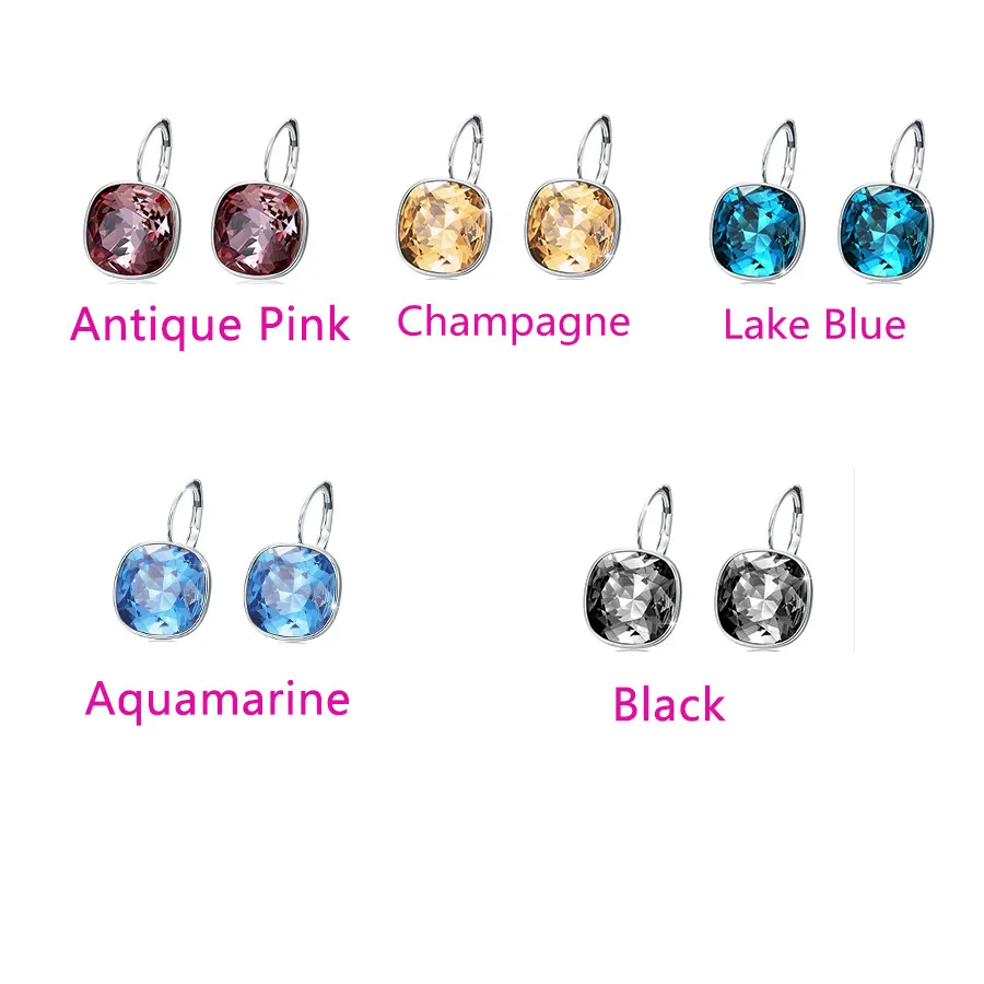 Xuping Jewelry Trendy Luxury Style Rhodium Color Earring with Colorful Crystal for Women Party Birthday Gifts A00615948