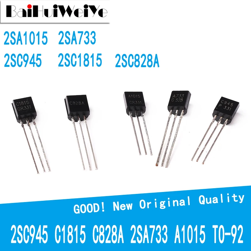 100PCS/LOT 2SA1015 2SA733 2SC945 2SC1815 2SC828A TO-92 Triode Transistor TO92 A1015 A733 C945 C1815  C828A