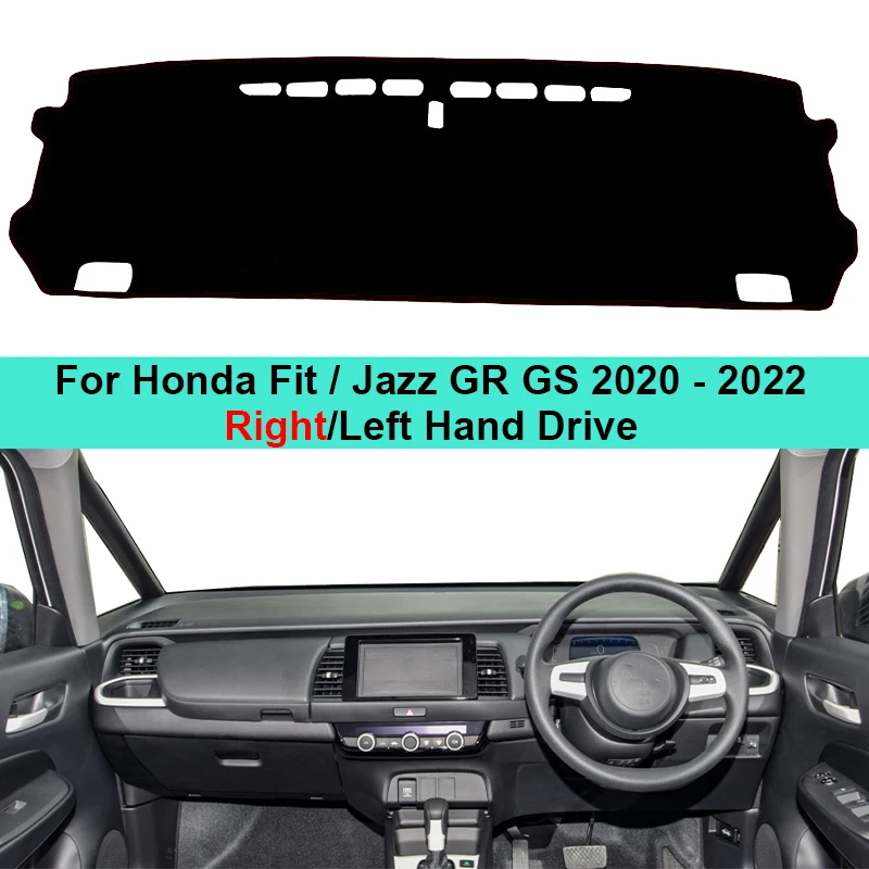 Car Dashboard Cover Dash Mat Carpet For Honda Fit/Jazz GR GS 2020 - 2022 Sun Shade Pad Anti-Sun UV Anti-dirty