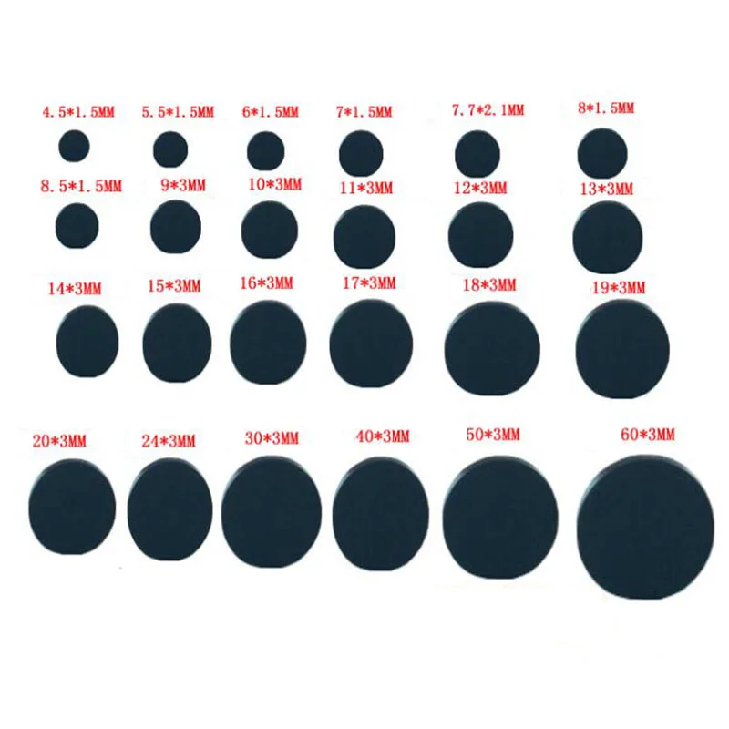 Okrągła samoprzylepna podkładka pod nóżki z gumy silikonowej 4,5 x 1,5 mm - 179 x 5 mm