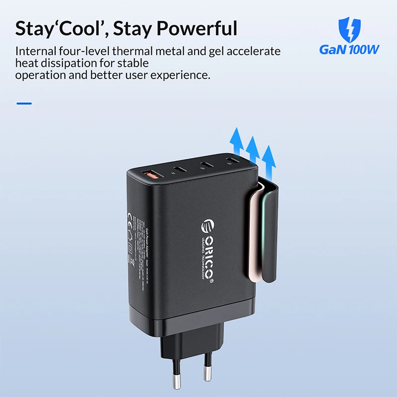 Imagem -05 - Orico-usb tipo c Carregador 100w Pd3.0 Qc4.0 Gan Macbook Tablet Telefone Carregamento Rápido Iphone 13 Pro Max 12 11 Samsung Xiaomi