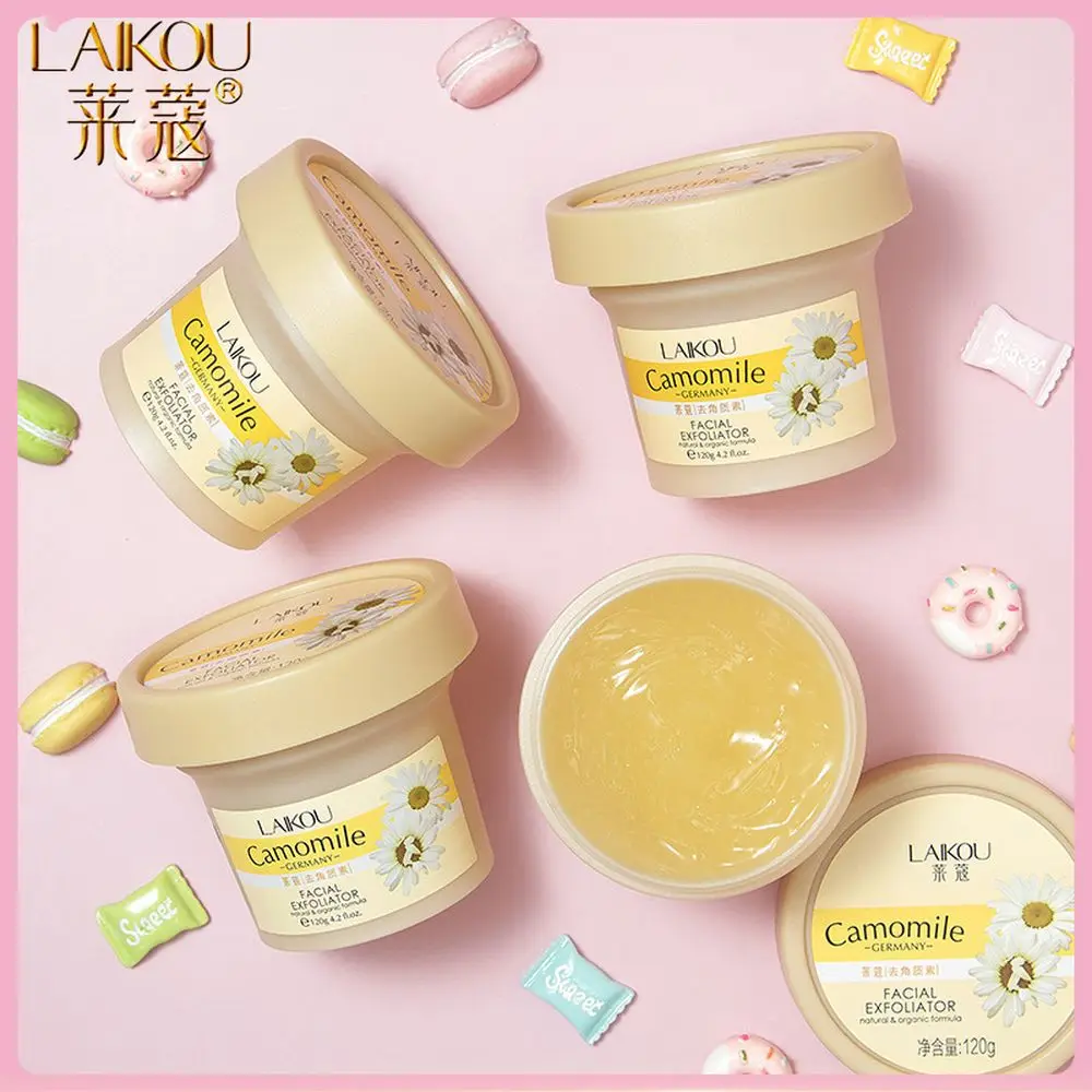 

LAIKOU Deep Cleansing Facial Gel Scrub/Go Cutin Face Exfoliating Cream Natural Orgonic Germany Camomile Extract Body Exfoliating