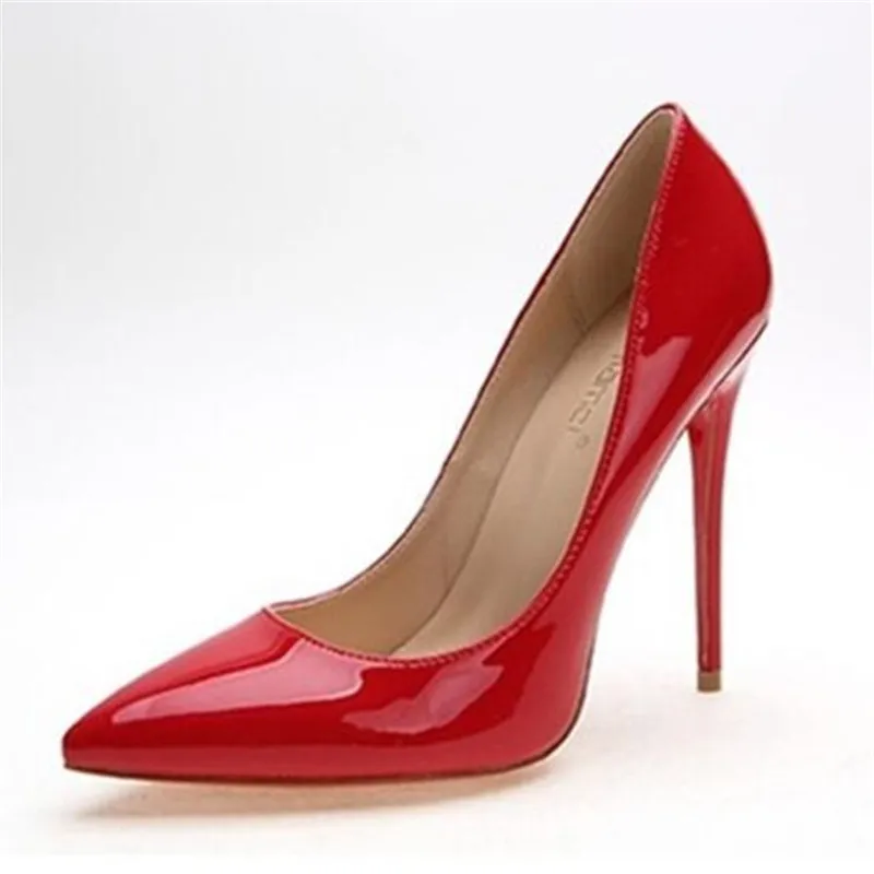 

Brand Shoes Woman High Heels Women Shoes Pumps Stilettos Shoes For Women RED High Heels 11CM PU Leather Wedding Shoes