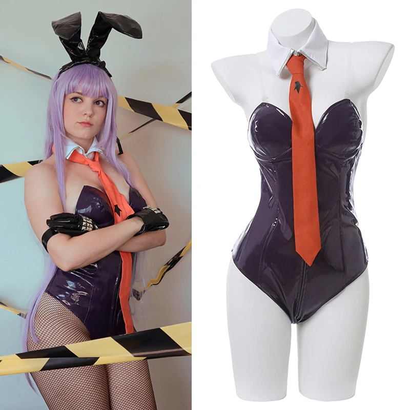 

Game Danganronpa Cosplay Kirigiri Kyouko Cosplay Costume Women Sexy Bunny Girl Jumpsuit Full Set Halloween Costumes suit dress