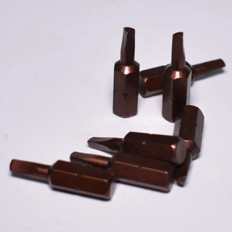 Destornillador de cabeza triangular magnética, Juego de puntas de destornillador de cabeza eléctrica de 5 piezas, mango hexagonal de 1/4 pulgadas, 25mm de largo, TA18, TA20, TA23, TA25, TA27TA30